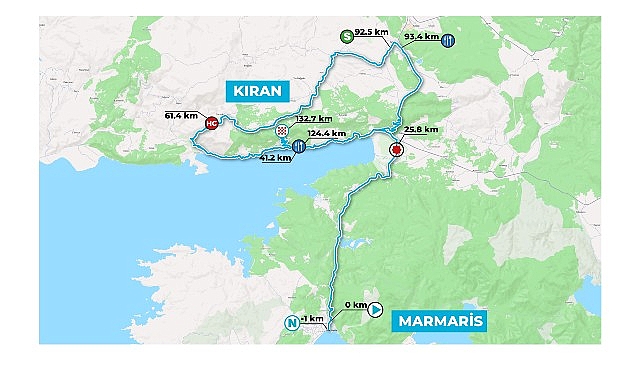 61. Cumhurbaşkanlığı Türkiye Bisiklet Turu 3. Etap (Marmaris-Kıran) Kapsamında Trafiğe Kapanacak Yollar