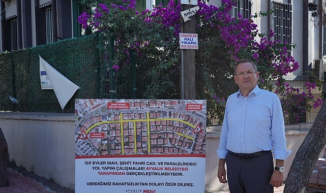 Ayvalık’ta yol dönüşümü 150 Evler Mahallesi’nden başladı…