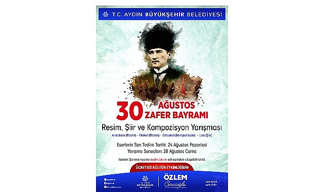 Başkan Çerçioğlu’ndan 30 Ağustos Temalı Ödüllü Resim, Şiir ve Kompozisyon Yarışması